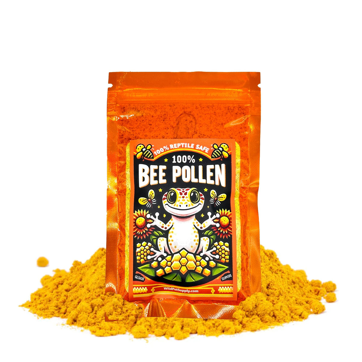 CTWPets 100% Bee Pollen Powder - Food for Reptiles | Single-ingredient food topper for bearded dragons, tortoises and other herbivorous or omnivorous reptiles