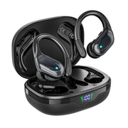 HAOYUYAN Wireless Earbuds, Sports Bluetooth Headphones, 80Hrs Playtime Ear Buds with LED Power Display, Noise Canceling Headset, IPX7 Waterproof Earphones for Workout/Running（Black）