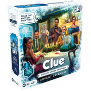 Clue Advent Calendar: Secrets Under Snowfall | 24 Days | Family Mystery Games | with 6 Winter-Themed Tokens and Surprise | Ages 10+ | 1+ Players