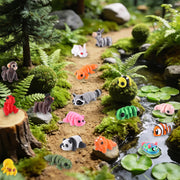 Celltestria 50Pcs Mini 3D Printed Animals Articulated Fidget Toys for Kids | Little Movable Joints 3D Printed Figurines for Gifts Party Favors Goodie Bags Exchange Classroom Prize