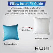 Rohi Set of 2 Hypoallergic Cushion Inner Pads (Pack of 2) 18" x 18" (45cm x 45cm) Cushion Insert Decorative Square Pillow Stuffer for Sofa Couch Cushions